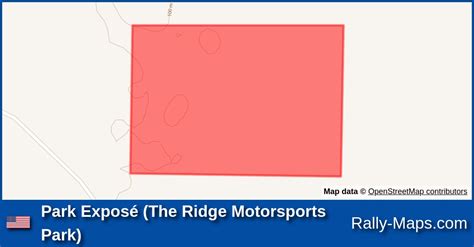 Park Exposé (The Ridge Motorsports Park) stage map | Olympus Rally 2021 [ARA] 🌍 | Rally-Maps.com