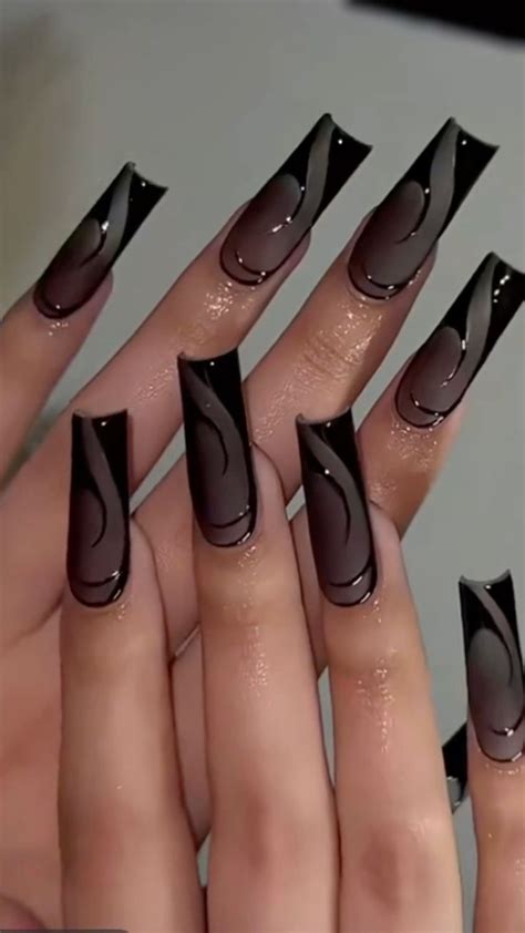 Beautiful black inspired nails for any season | Stylish nails, Gel ...