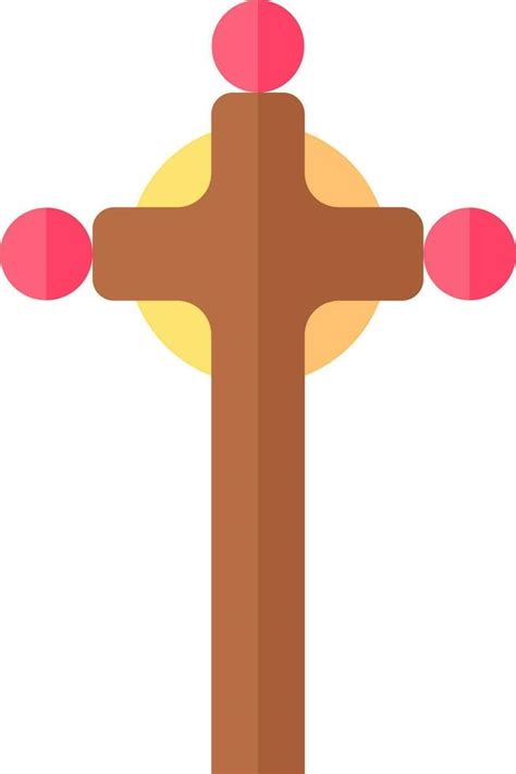 Catholic Cross Icon In Flat Style. 24333870 Vector Art at Vecteezy