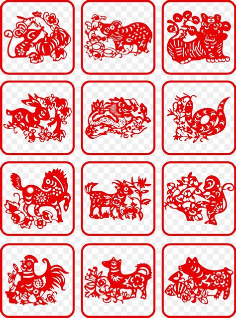 Papercutting Chinese Zodiac Chinese Paper Cutting Image Design, PNG ...