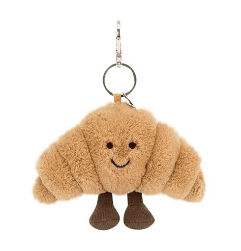Jellycat Bag Charm Jellycat Food, Comfy Croissant Bag Keychain