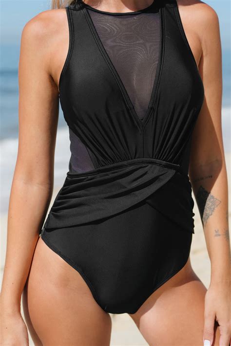 Emerge Mesh Backless One Piece Swimsuit