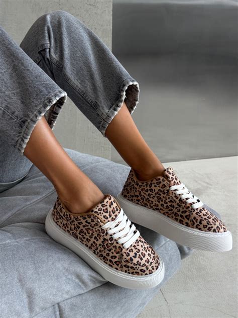 Кеди на платформі леопардові | LadyBoom