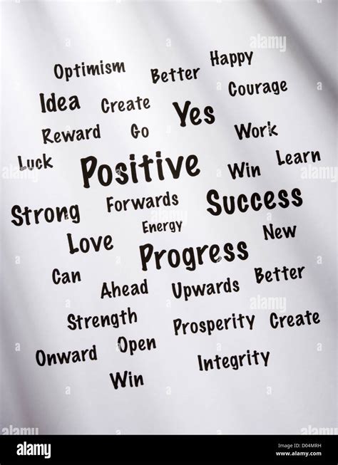 Positive words. Similar image with negative words - D04MT2 Stock Photo ...