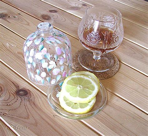 Storage Container Lemon With Glass Cover Glass Bell Dome Cloche and Glass Tray Lemon Holder for ...