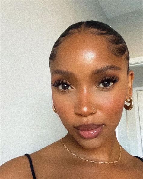 Dewy Makeup Look, Fresh Face Makeup, Minimal Makeup Look, Soft Glam Makeup, Black Girl Makeup ...