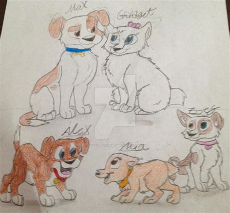 Max and Gidget with puppies!!! by isabellacrump on DeviantArt