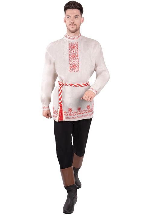 Русская рубашка, косоворотка льняная - купить за 15600 руб: недорогие ...