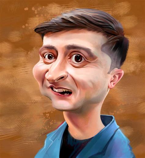 Иллюстрация Владимир Зеленский в стиле карикатура | Illustrators.ru
