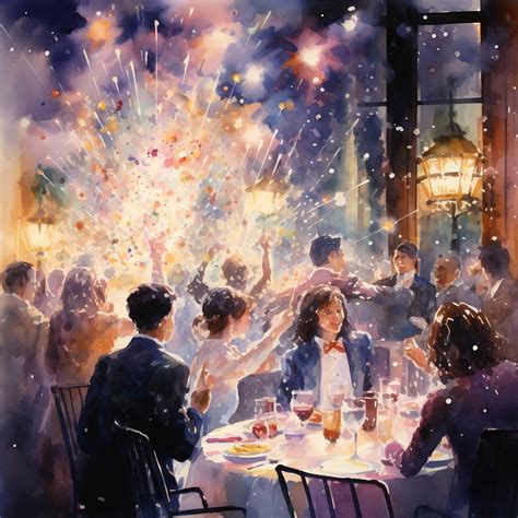 Watercolor New Year Eve Art Free Stock Photo - Public Domain Pictures