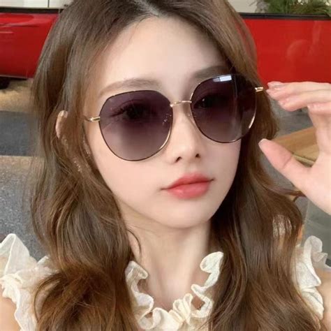 New fashion sunglasses Women's UV protection sunglasses metal ...