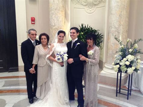 Carmen & Michael with Carmen's parents and Michael's mother. Married on
