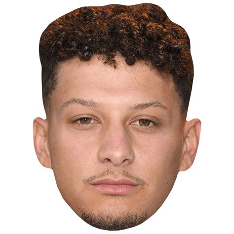 Patrick Mahomes (Goatee) Mask - Celebrity Cutouts