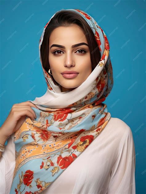 Premium AI Image | Beautiful arab woman model posing on vivid background