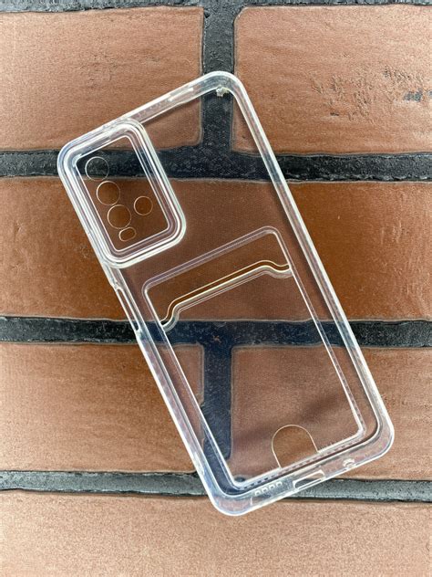 Чехол силиконовый усиленный прозрачный с карманом для карт на Xiaomi ...