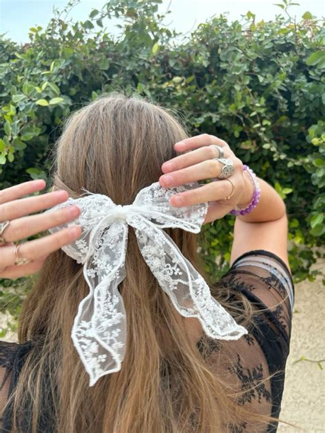 lace bow in 2024 | Lace bows, Ribbon bows, Bows