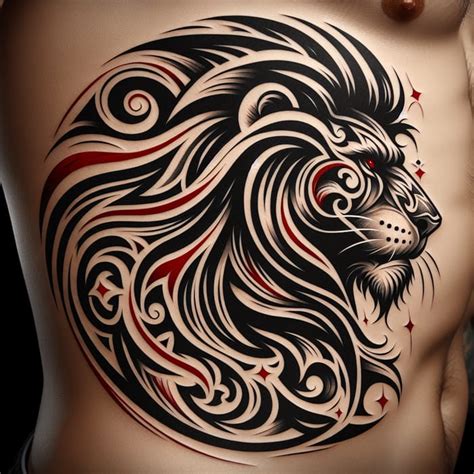 tribal lion tattoo symbolism strength protection cultural heritage