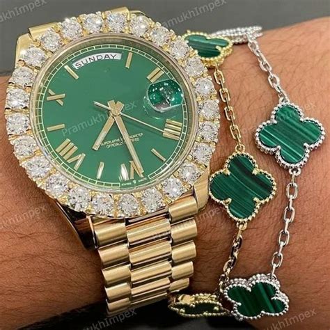 Rolex Moissanite Watch VVS Diamond Watch Man Diamond Watch Studded ...