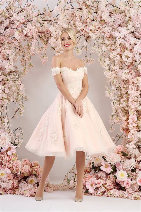 blush tea length wedding dresses | Dresses Images 2024