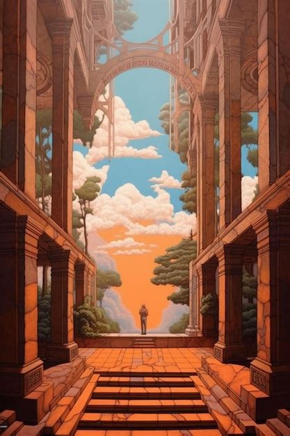 Premium AI Image | Use perspective and optical tricks to create a sense ...
