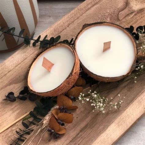 Coconut Shell Candles Craft
