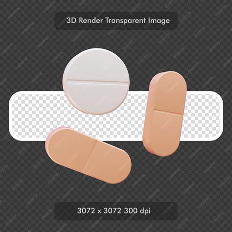 Premium PSD | Medicine tablets 3d render