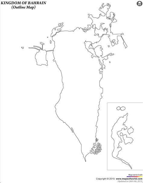 Blank Map of Bahrain | Bahrain Outline Map