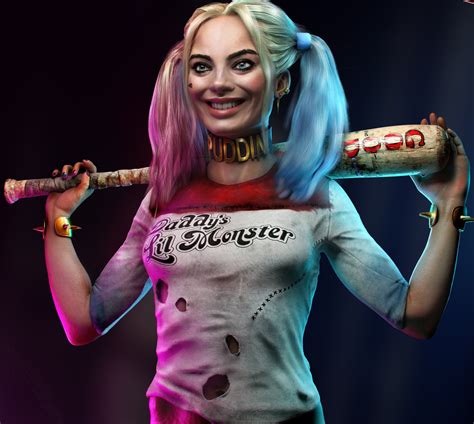Harley Quinn 3D portrait — polycount