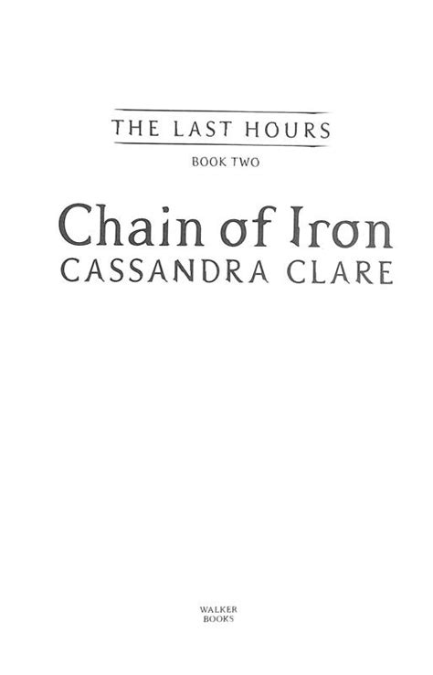 Chain of Iron : Cassandra Clare : 9781406358100 : Blackwell's