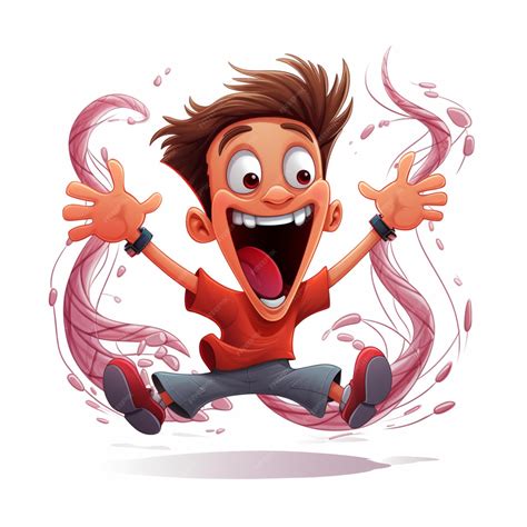 Premium AI Image | Tickle 2d cartoon vector illustration on white