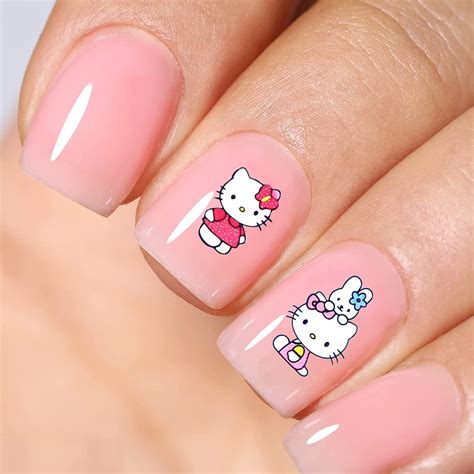 Hello Kitty Nail Stickers - 12 Sheets 3D Self-Adhesive Nail Art ...