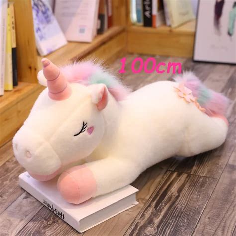 25-100 см большие Kawaii Радужный Единорог плюшевые игрушки чучело ...