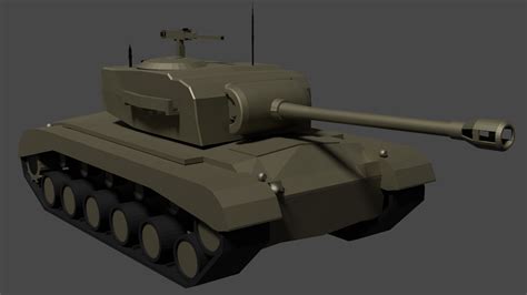 Free 3D simple tank m26 model - TurboSquid 1522943