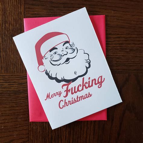 merry fucking christmas holiday  christmas card  funny swearing