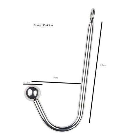 BDSM Anal Hook and Collar Extendable Faux Vegan Strap With Buckle Kinky