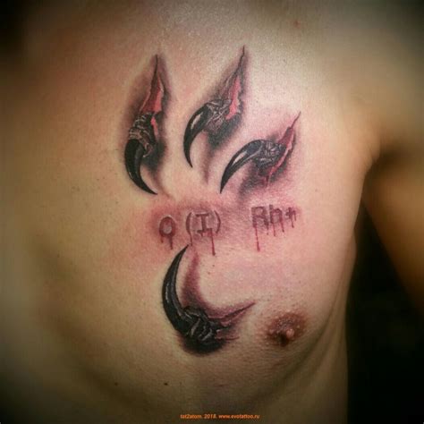 Tattoo uploaded by Вадим • Татуировка - из под кожи - Лапа Орла ...