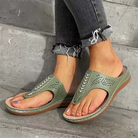 EQWLJWE Waterproof Sandals for Women Orthopedic Sandals Casual Summer