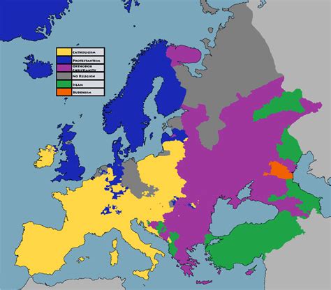 Religion in Europe. - Maps on the Web