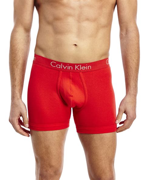 Calvin Klein Two-Pack Body Slim Fit Boxer Briefs in Red for Men - Lyst