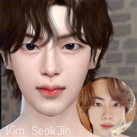 Sims characters : Jin BTS | Sims By KJ | The sims 4 skin, Sims, Sims 4