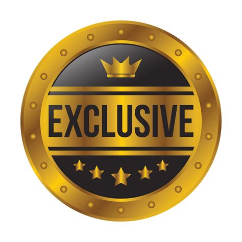 Glossy Exclusive Stamp, Exclusive Label, Exclusive Icon Vector