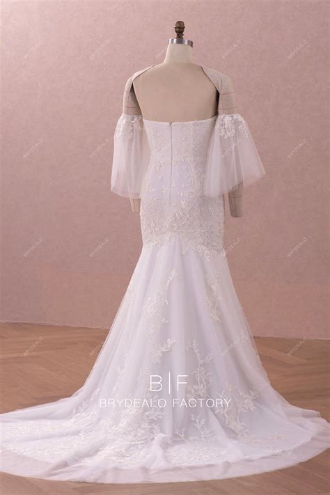 trumpet wedding gown with sleeves - Fashion Professional