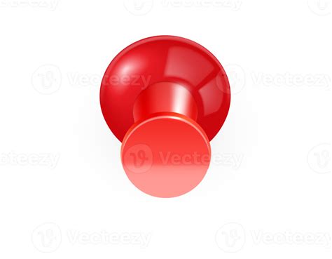 Glossy red push pin 11421281 PNG