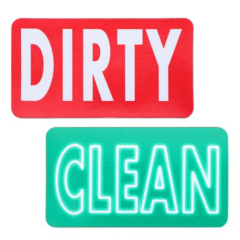 Clean Dirty Indicator Magnets Stickers Dishwasher Sign Signage Laundry
