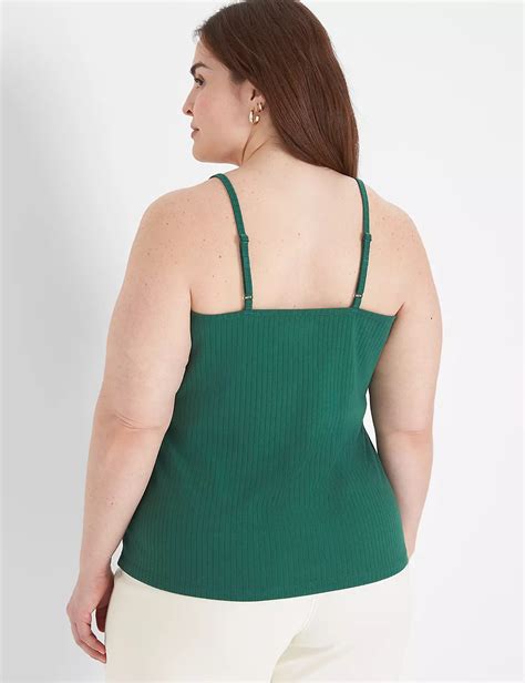 classic sleeveless  neck ribbed  lanebryant