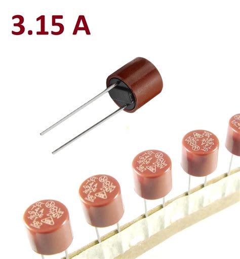купить 3.15A предохранитель цилиндрический с выводами T3.15A 250V 382 ...