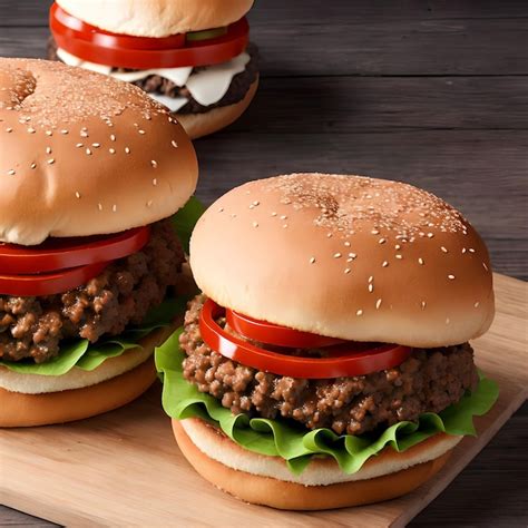 Premium Photo | Delicious sloppy joe burger generative art by ai