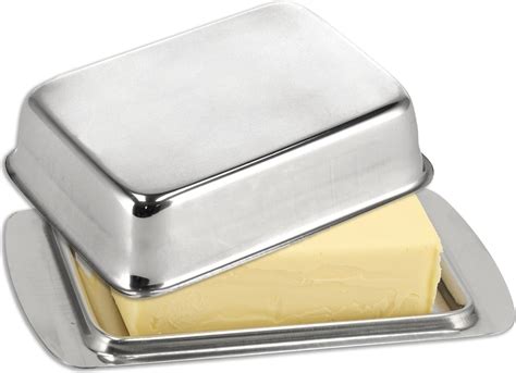 Botervloot RVS - Vierkant met Deksel - Vaatwasser Veilig - 250g Boter ...