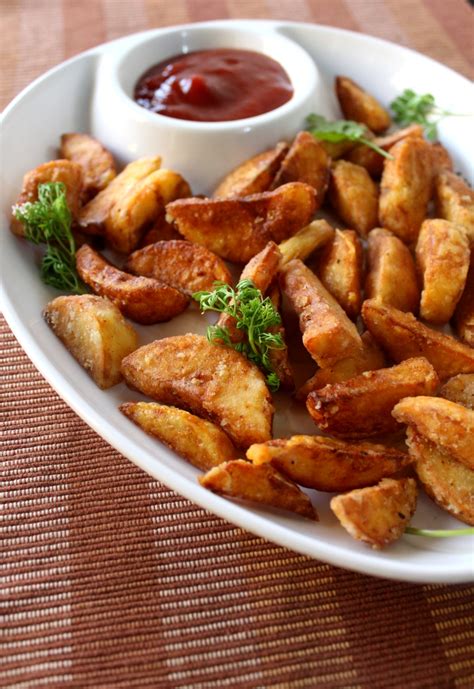 Crispy Fried Potato Wedges - Theyellowdaal Recipes