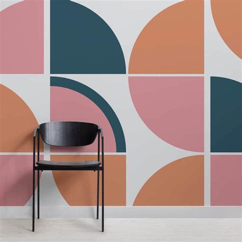 Geometric Mid Century Modern Wallpaper - Mural Wall